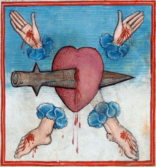 five woundsprayer book, Upper Swabia 1476Stuttgart, Württembergische Landesbibliothek, Cod.brev.12, fol. 11r