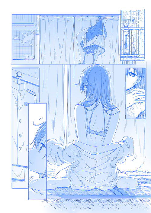 himura-kiseki:  魔性の潮シリーズ１６枚目「放課後タイフーン(4)」 (初出:2014.07.30 on Twitter)