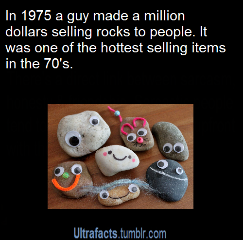 ultrafacts:  Gary Dahl created the “Pet Rock” (Fact Source) Follow Ultrafacts for more facts 