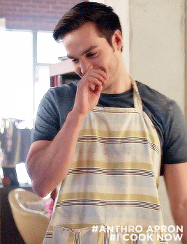 the-karamel-blob:  —Wearing their Anthropologie aprons (Beachchair Striped Apron and Patch Poc