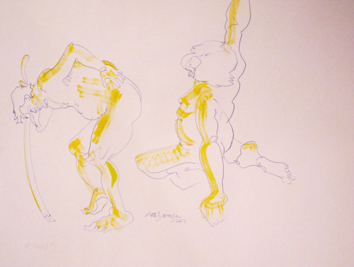 Drawings of Ed Barron.   Ink and/or watercolor on paper, 18"x24" Matt Bernson 2013 