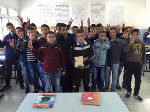 soldan56:frompalestinewithlove:These twelve year old students of Taqou’a in Bethlehem aretrying to r