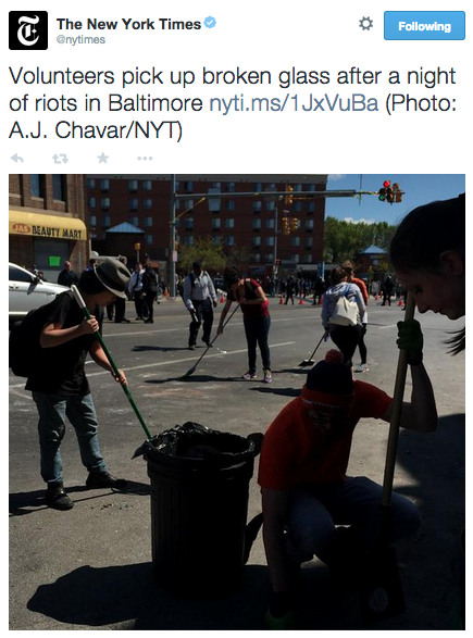 revolutionarykoolaid:  The Day After (4/28/15): Residents across Baltimore begin