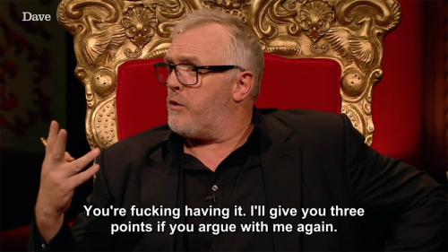 taskmastercaps: [ID: Seven screencaps from Taskmaster. Greg Davies says to Alex Horne, “I’m gonna gi