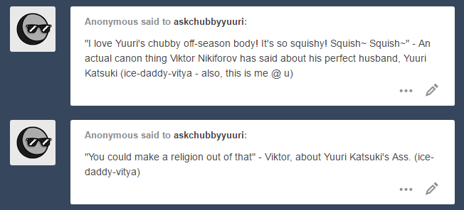 askchubbyyuuri:  @ice-daddy-vitya You’re killing me, don’t you see? 
