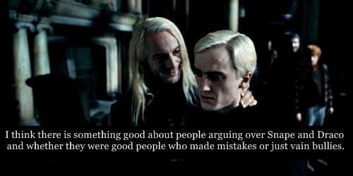 harrypotterconfessions:   Even though the arguing gets annoying sometimes I think it also shows that they both were well-written and complex characters. They’re not one-dimensional and people see different things in them - just like in real people.