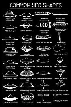 ufo-the-truth-is-out-there:  Common UFO Shapes