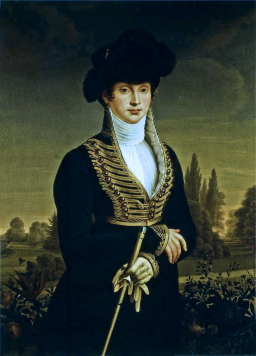 Queen Louise of Prussia in a riding habit by Wilhelm Ternite, 1809