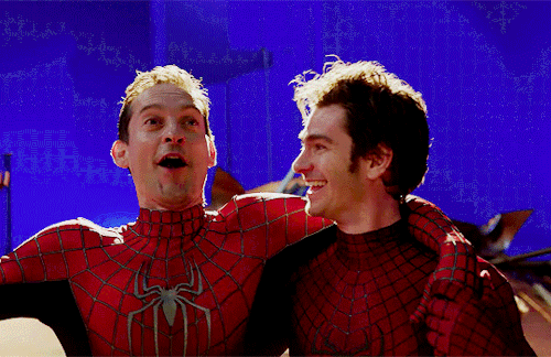 nikita-mearss: Andrew Garfield, Tom Holland and Tobey Maguire on set of “Spider-Man: No Way Home”