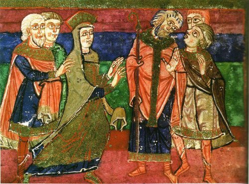 “Vie de sainte Radegonde”, illustrations from a 9th century French manuscript