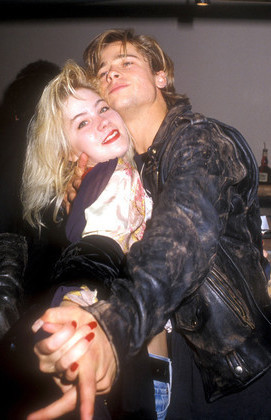 vintagesalt:  Christina Applegate & Brad Pitt, 1988