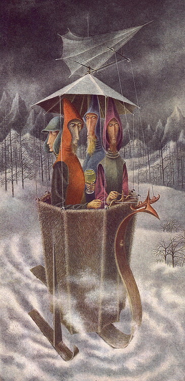 artist-varo:  Expedition Aqua Aurea, Remedios Varohttps://www.wikiart.org/en/remedios-varo/expedition-aqua-aurea