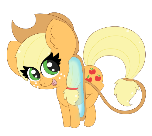 chibipones:  Chibi Applejack with a Portal lasso. c:  x3