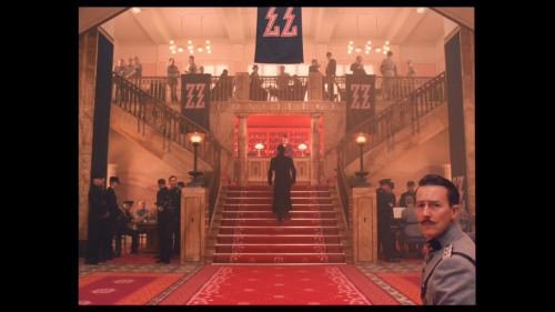 “You see, there are still faint glimmers of civilization left in this barbaric slaughterhouse that was once known as humanity. Indeed that’s what we provide in our own modest, humble, insignificant… oh, fuck it.” The Grand Budapest Hotel