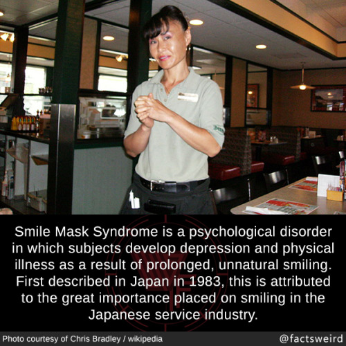 Vorige Trunk bibliotheek Overtollig Weird Facts, Smile Mask Syndrome is a psychological disorder in...