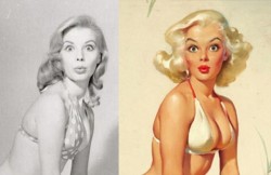 jeviernoir:  The real life inspirations for the most famous pinup pictures by Gil Elvgren we all love so much! 
