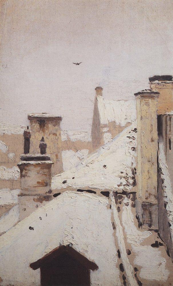 yochanah:  Arkhip KuindzhiRoofs. Winter. 