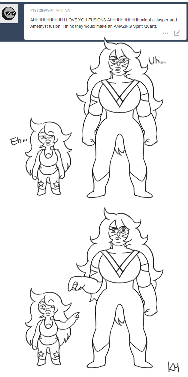 kkhoppang:  I’m so happy to draw a fusion of my favorite gems…   &lt;3 o