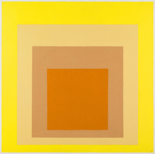 hipinuff:  Josef Albers (German-American, 1888-1976), Homage to the square, 1964, oil on masonite, 100 x 100 cm 