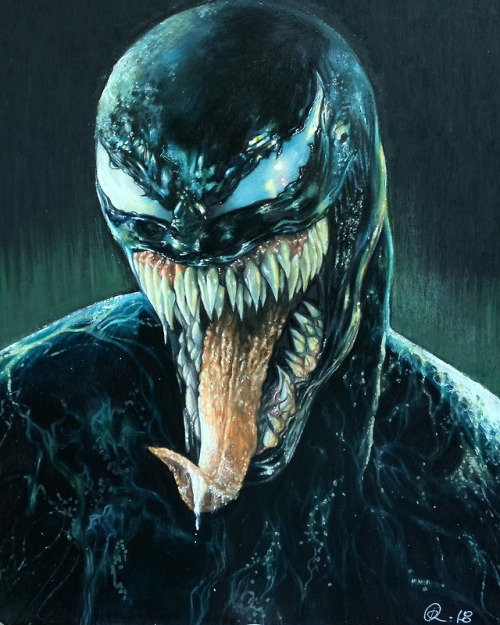 “We Are Venom” done with colored pencils, 2018.