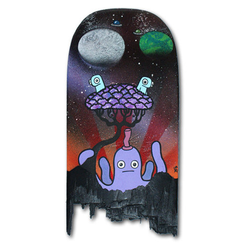 The Great Octo - Graffiti Skateboard Art - Unique Original Hand Painted Street Graffiti Urban Artwor