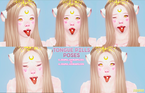 TS3 TONGUE PILLS ACCHello! I made this pills inspired by SL is just some hearts and stars attached t