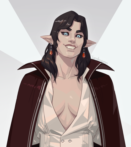 It’s @about92bleachedrainbows’s vampire, Sylas! Thank you for commissioning me!