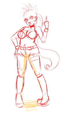 nuclear-sexorcism:  Omopunk WIP sketch She needs a name EDIT: Her name is now Lyette! 