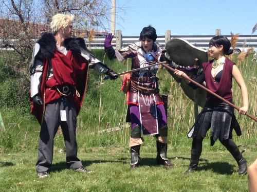 nofluxgiven:i’m glad i caught this whole little scene from the dragon age photo shootmorrigan 