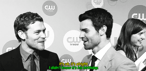 liketheshewolf:  Joseph Morgan and Daniel Gillies  |  CW Upfronts 2013 (x) 
