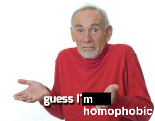garashirs:  tumblr post: reblog if you’re not homophobic!!!!1! me, a gay who is