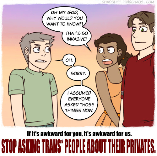 findchaos:  ChaosLife: Trans* Trip-Up It needed to be said, since I’m tired of