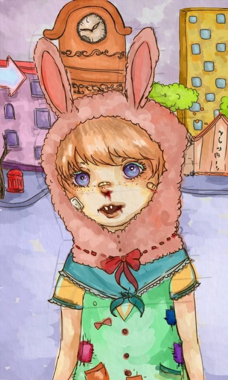 pinkpainted-devil: Drawing bunny boys again :p
