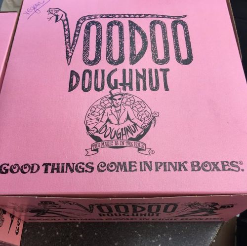 About to get weird on these Vegan s! #vegan #vacationmode (at Voodoo Doughnut) www.instagram