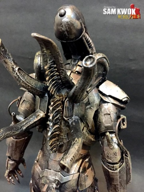 archiemcphee:  From Iron Hello Kitty and Iron Evangelion to Iron Batman and Iron Xenomorph, artist Sam Kwok masterfully combines Hot Toys 1:6 scale Iron Man action figures with all sorts of pop culture characters. Be they super kawaii, super sinister