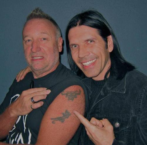 Peter Hook showing his danzig love from Joy Division and New Order. 