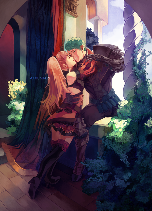 Fire Emblem&rsquo;s Hilda x Caspar Commission based on the famous painting &ldquo;Romeo and 