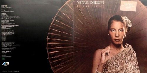 serafino-finasero: American singer Venus Dodson on the cover of her only solo album, Night Rider, co