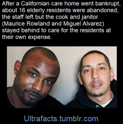 barrio2barrio:  matthewacherry:  peaceloveandafropuffs:  ultrafacts:  When an assisted living home in California shut down, many of its residents were left behind, with nowhere to go. The staff at the Valley Springs Manor left when they stopped getting