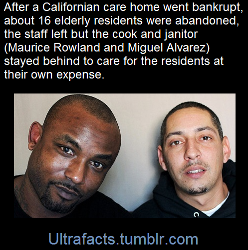 ultrafacts:  When an assisted living home in California shut down, many of its residents were left behind, with nowhere to go. The staff at the Valley Springs Manor left when they stopped getting paid — except for cook Maurice Rowland and Miguel Alvarez,