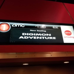 Let&rsquo;s see if this is any good.  #digimonadventuretri #amctheaters  (at AMC Easton 30)