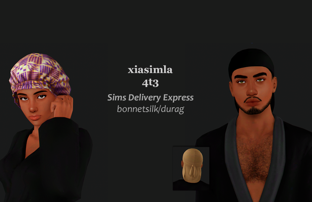 4t3 Sims Delivery Express Bonnet and Durag as AccessoriesConverted ...