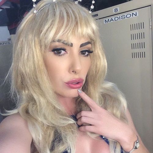missbellamaree:  I always show my support when @parislamoore does her Barbie show at @penthouseclubperth by putting on the spear (not so cared for) wig haha ❤️ What do you guys think? Everyone really likes it on me! 