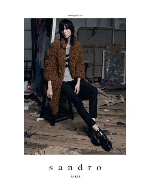 Edie Campbell stars in the Sandro’s campaign once again for the A/W14 season. The art inspired