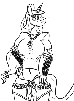 wyodak:  Inked this as well. Celestia dressed as   Koumori from Mercielago.  