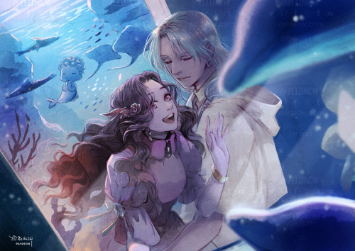  My Poseidon and Amphitrite  *whisper* pls ignore the buddha mermaid…. ♥ Read my comic | zeld