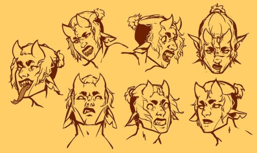 Expression sketches of the feral boy!