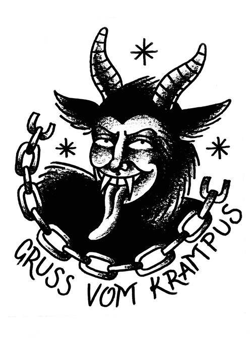 hatecof:  Available this Friday: Krampusnacht greeting cards and badge set. COF Records celebrates K