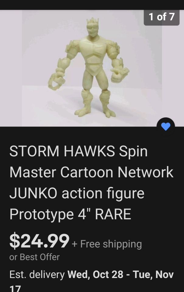 STORM HAWKS Spin Master Cartoon Network JUNKO action figure Prototype 4" RARE 