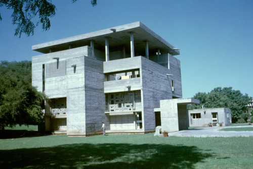 Four façades of Villa Shodan [1951-1956] by Le Corbusier in Ahmedabad, India.“The 